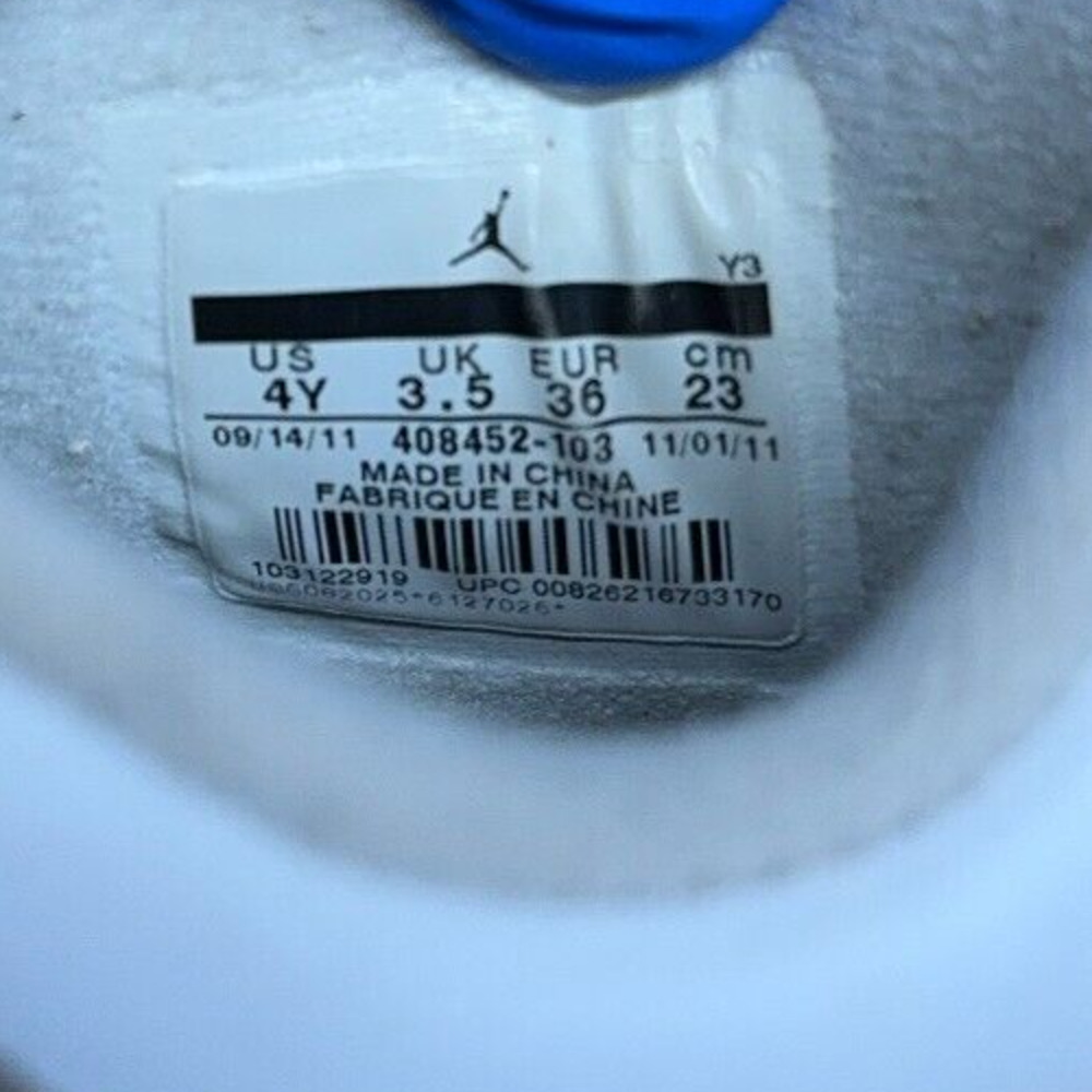 Nike Air Jordan 4 Retro OG White Cement 2016 408452-103 Youth Size 4Y Rare - Picture 9 of 11